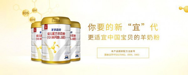 羊羊100羊奶粉 配方柔和 致敏率低 适合体质娇嫩的宝宝