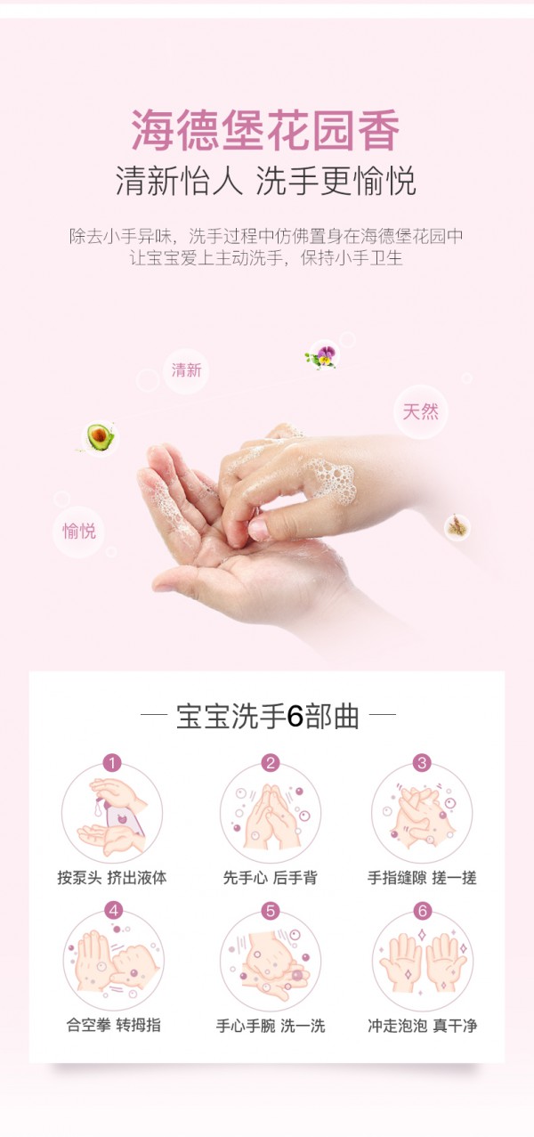 贝德美儿童抑菌洗手液 99.9%智慧抑菌 “手”护宝宝健康