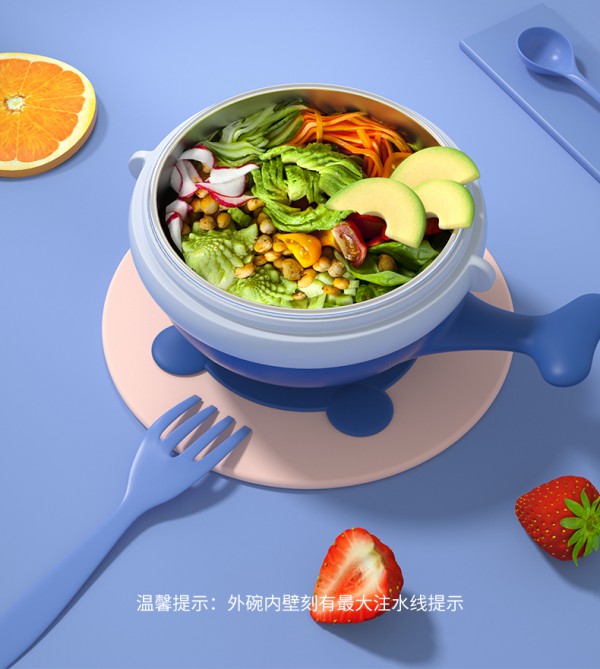 小袋鼠巴布宝宝注水保温碗    随时控温·细心呵护宝宝的肠胃