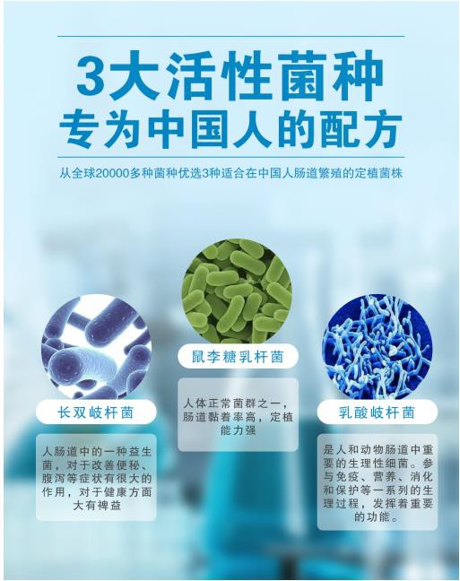精谷源复合益生菌固体饮料 3000亿高活性益生菌 用心呵护全家肠道健康