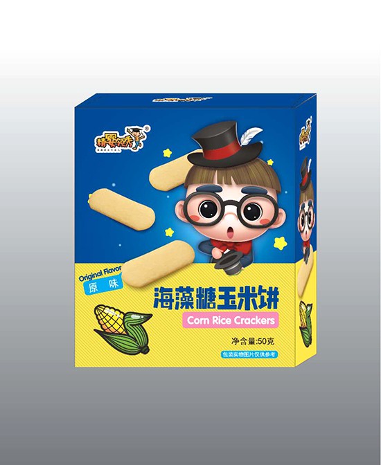 精婴领秀海藻糖玉米饼 无盐优配更营养 宝宝爱吃不伤牙