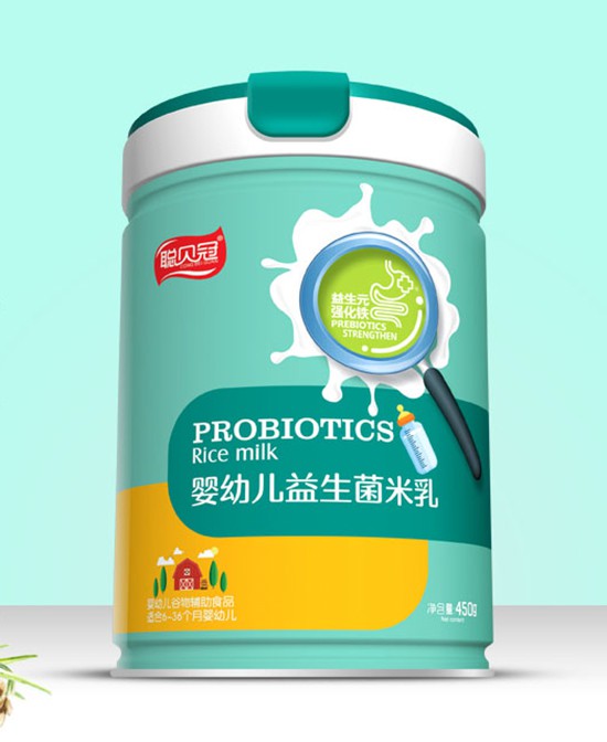聪贝冠婴幼儿益生菌米乳系列 护肠助消化 宝宝辅食添加营养佳