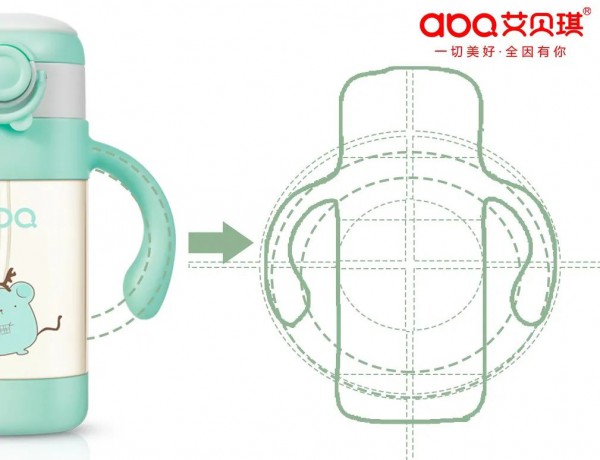 ABQ艾贝琪奶瓶牛方形PPSU饮水杯 抗摔耐用又轻便