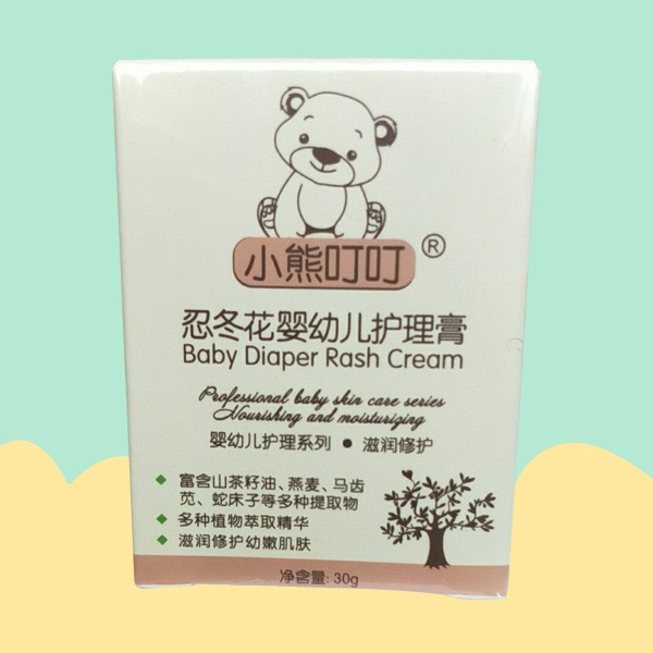 有了小熊叮叮忍冬花护理膏 让小嫩肌更健康舒适