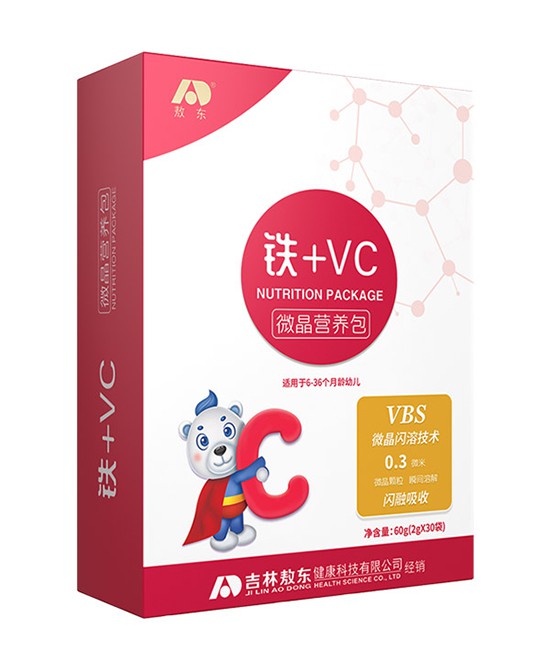 敖东铁+VC微晶营养包高效补铁 让宝宝远离缺铁问题