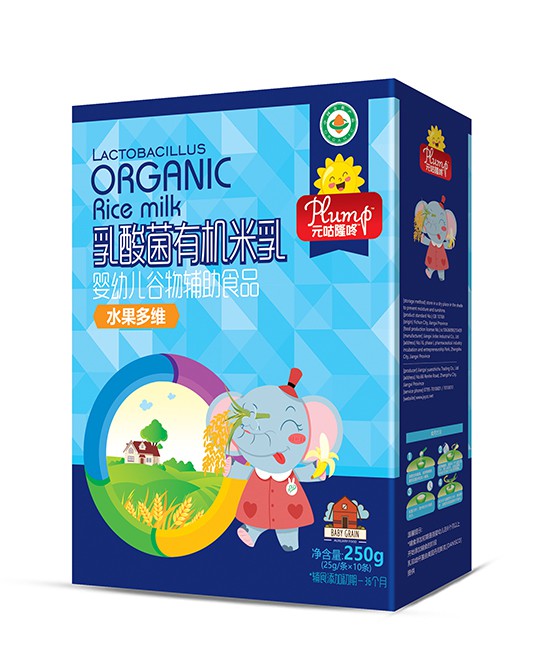 元咕隆咚乳酸菌有机米乳系列    科学配方·均衡呵护宝宝建康成长