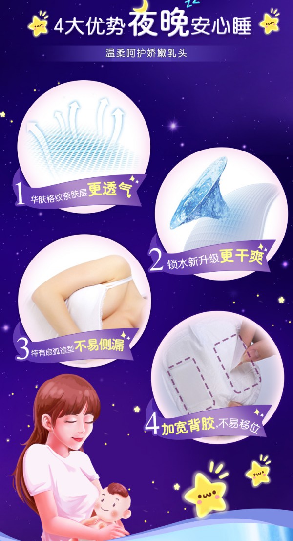 贝亲超薄透气一次性防溢乳垫    清爽透气不粘肤·呵护准妈妈安心入睡