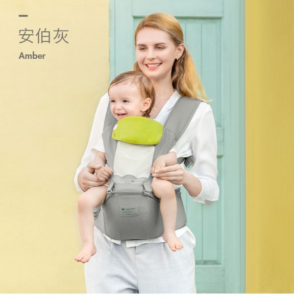 babycare多功能婴儿背带腰凳   30°斜度凳面·给宝宝足够的安全感