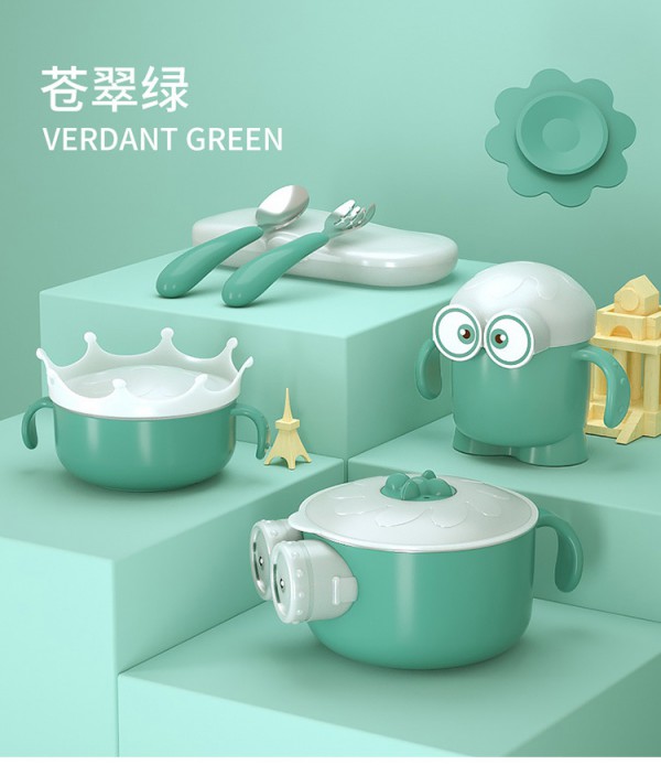 L’SQUARE乐平方宝宝不锈钢保温辅食碗      每一餐都暖暖的更贴心