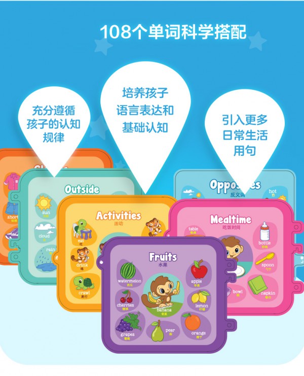 为什么要教宝宝学日常单词   伟易达宝宝英语启蒙100词早教机给宝宝听纯正美语发音