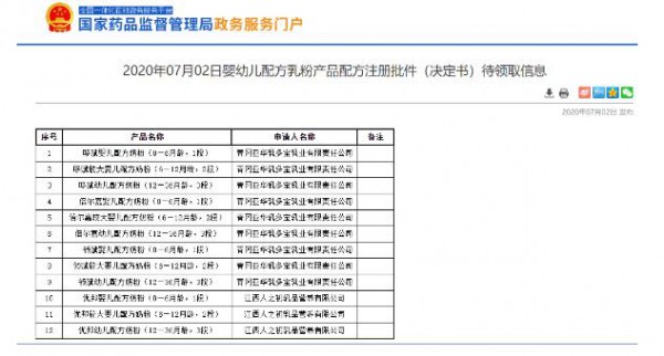 24款婴配粉注册信息；瞿峰正式辞任惠氏；科迪股票被“ST”；蒙牛与Arla成立奶酪合资公司