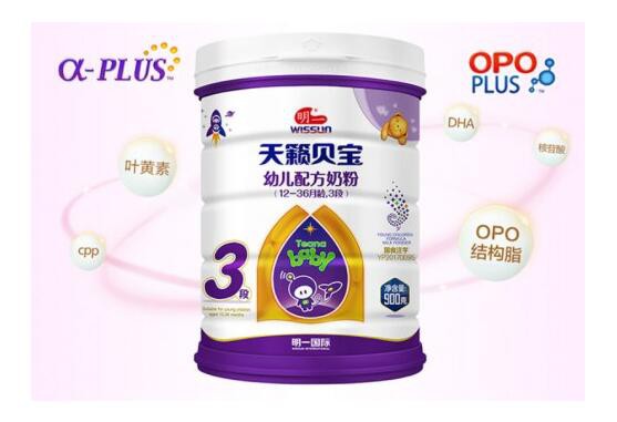 明一天籁贝宝婴幼儿配方奶粉   5维系统提升·给宝宝全方位成长关爱