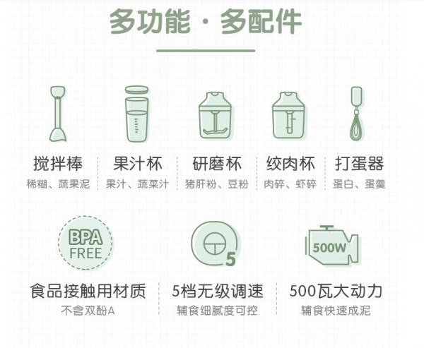 小熊婴儿辅食机   宝宝多功能料理机 让母婴辅食不在复杂