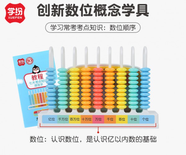 学纷学具品牌小学生九行计数器数位计数器 创新数学概念学具引领行业新风标