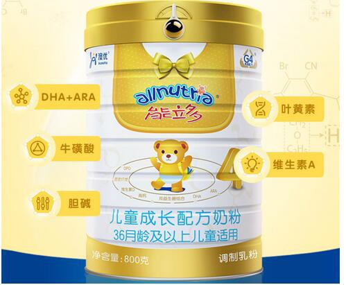 澳优能立多儿童成长配方奶粉科学配方      为宝宝的强健体魄打下良好基础