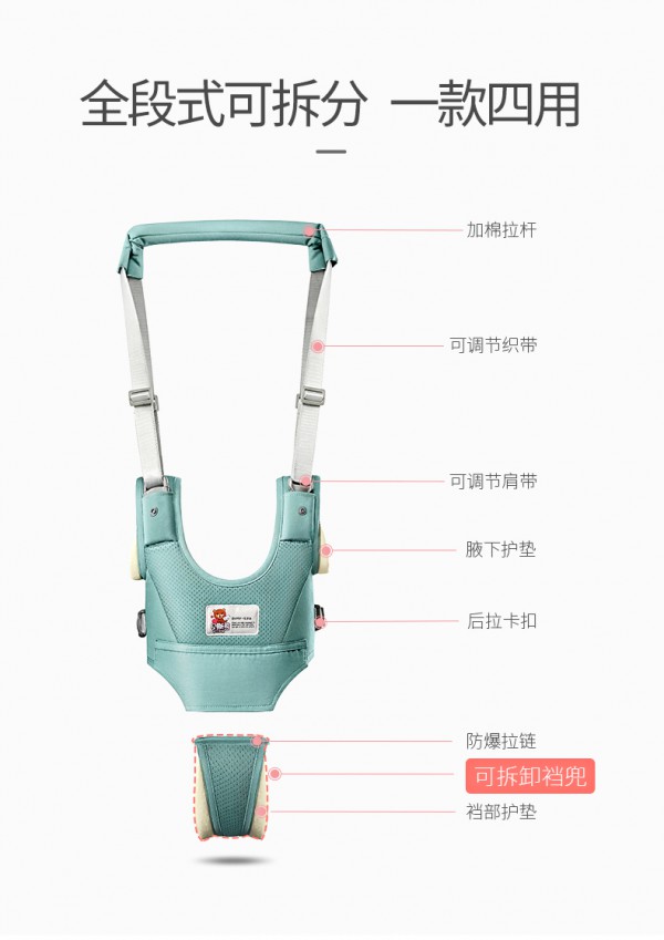 贝斯熊学步带 多点支撑·科学省力 学步更安稳