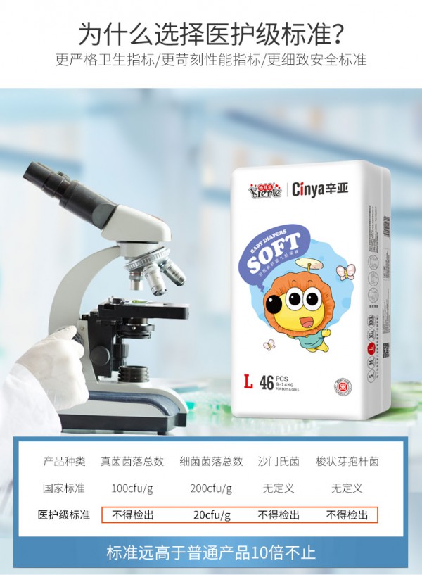 怡儿乐辛亚羽感芯舒系列纸尿裤 医护级标准 甩掉屁屁沉重大包袱