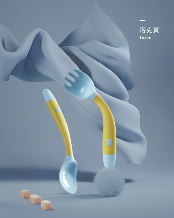 宝宝辅食勺哪种好  babycare宝宝学吃饭训练弯头叉勺怎么样