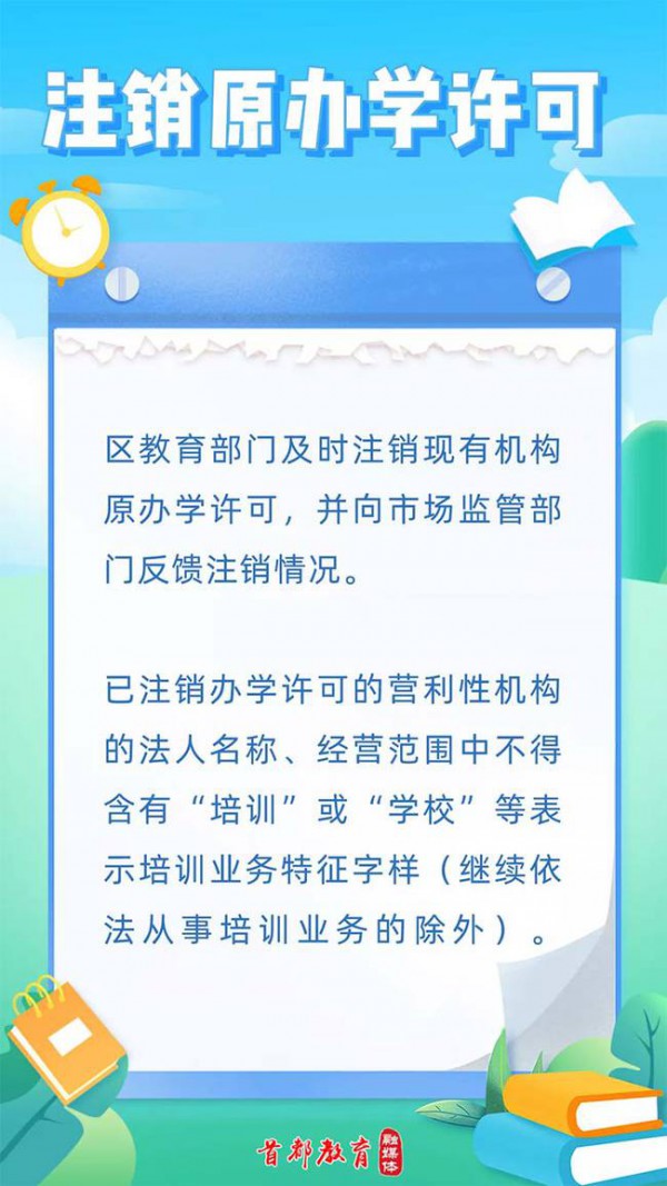 北京市义务教育学科类培训机构“营转非”年底前完成