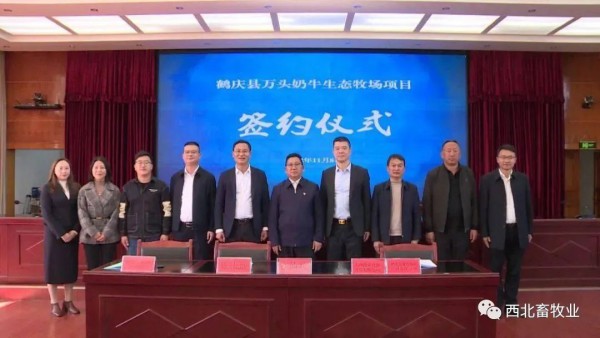 总投资约6亿元！云南鹤庆县签约万头奶牛生态牧场项目