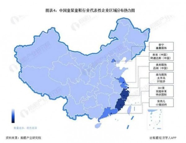 2022年中国童装童鞋行业产业链现状及市场竞争格局分析 ，浙江、广东企业分布较为集中