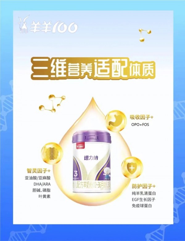 谱力纳配方羊奶粉  呵护宝宝健康肠胃健康·消化好、易吸收