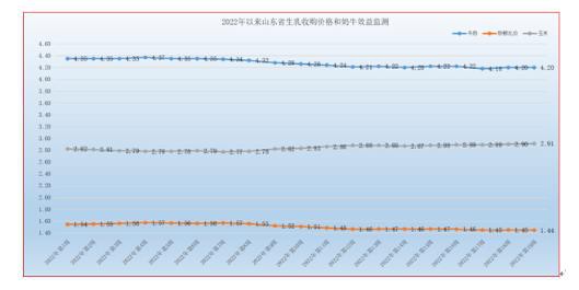 第19周山东生乳价格企稳，奶牛养殖成本同比升10%以上