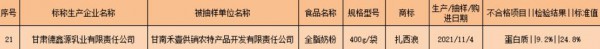 甘肃：伊利、蒙牛、光明、君乐宝、百跃等127批次乳制品，1批次全脂奶粉不合格