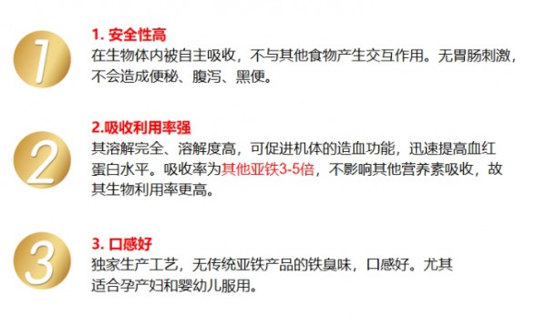 甘氨酸亚铁：高效的补铁剂——女王必修课！
