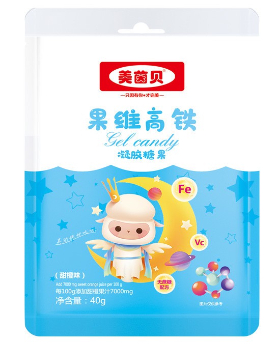 再也不用担心宝宝挑食贫血了,认准美茵贝果维高铁凝胶糖果