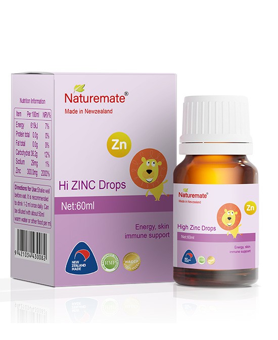 孩子缺锌会有哪些症状？Naturemate纽滋美富锌营养补充滴剂怎样