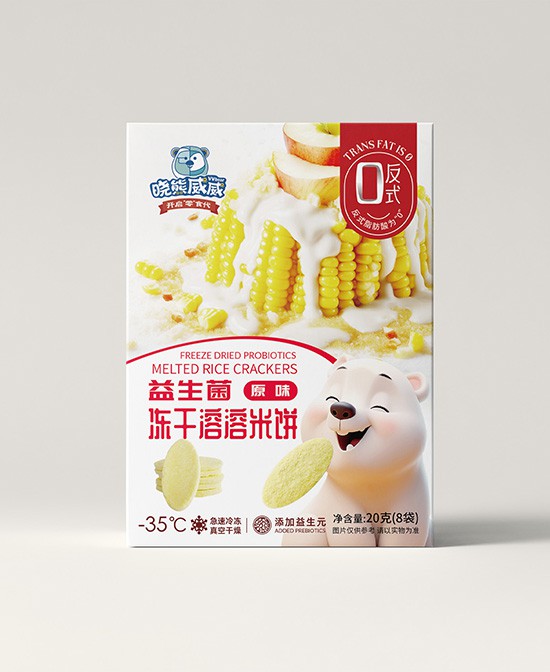 晓熊威威益生菌冻干溶溶米饼  适合孩子们的小零食