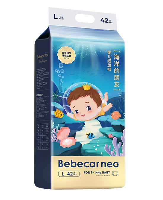 Bebecar neo海洋的朋友纸尿裤  宝宝用起来更放心