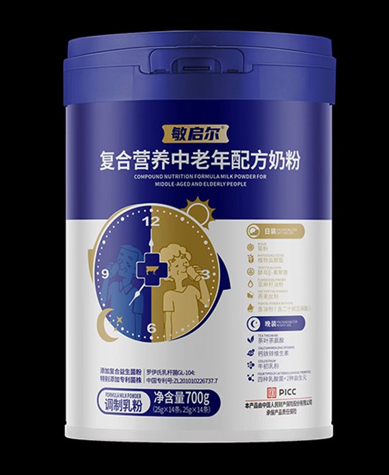 敏启儿复合营养中老年配方奶粉，一款专为中老年研发的产品！