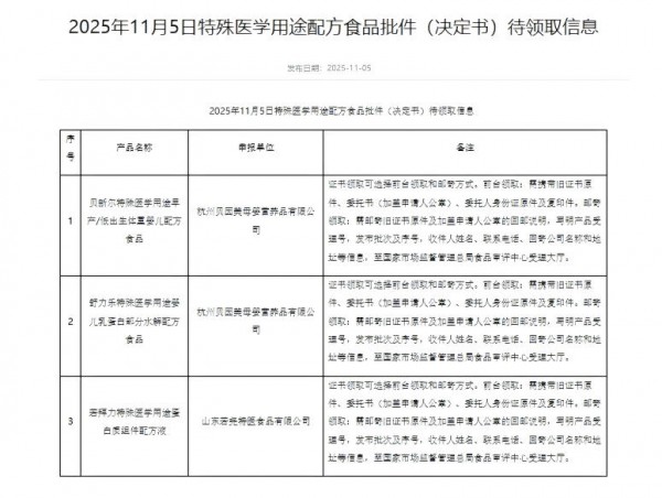 3款特配粉批件发布；妈仔谷20周年；孕婴世界拟于沈阳、西安设立子公司...
