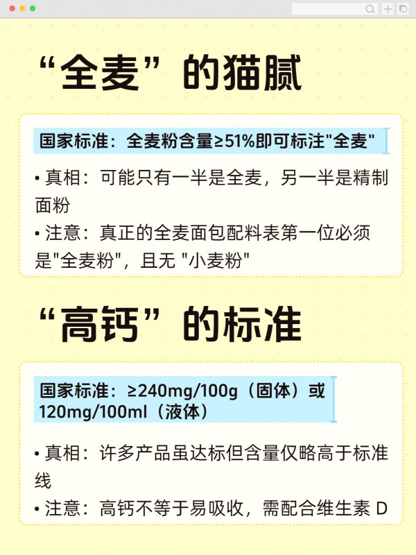“无糖”“低脂”“全麦”“高钙”“非油炸”……可能没你想象中那么健康