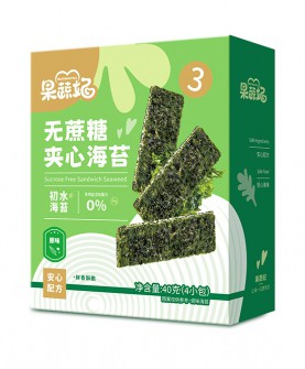 果蔬妃无蔗糖夹心海苔，海苔多辅料少，拌饭更香！