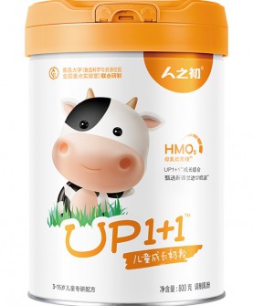 人之初UP1+1儿童成长奶粉，帮助孩子获得全面均衡的营养支持！