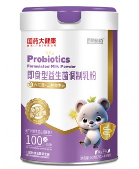 启蒙搭档即食型益生菌调制乳，亲体配方，天然好吸收！