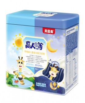 贝因美高人一等早晚装儿童成长配方奶粉，科学分段营养，助力宝宝健康成长！