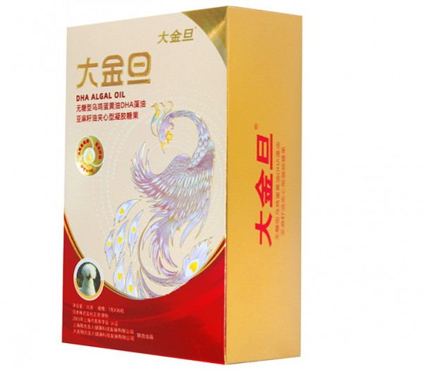大金旦无糖型乌鸡蛋黄油DHA藻油亚麻籽油夹心型凝胶糖果：三重天然营养，适用全家营养健康！