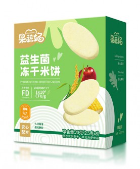 果蔬妃益生菌冻干米饼：宝宝健康零食新选择！