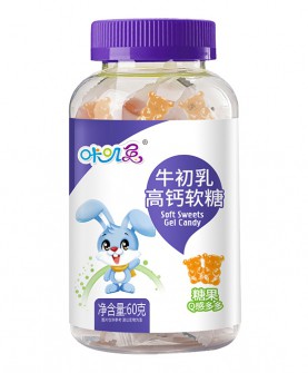 咔叽兔牛初乳高钙软糖：给孩子成长加倍的营养动力！