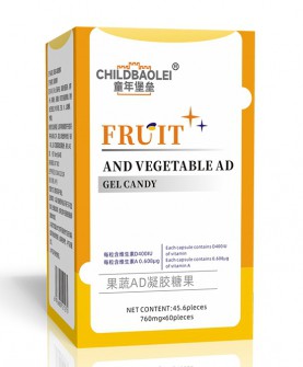童年堡垒果蔬AD凝胶糖果——为孩子成长筑起营养防线！
