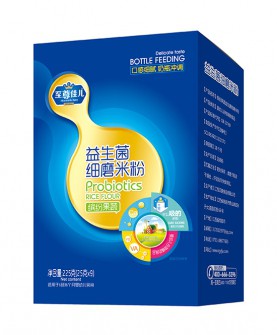 至尊佳儿缤纷果蔬益生菌细磨米粉：可以吸的米粉！