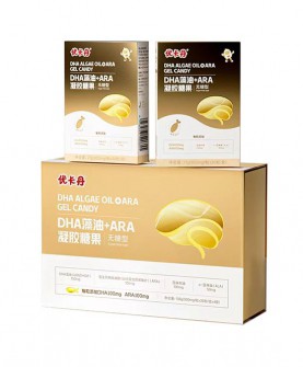 优卡丹DHA藻油+ARA凝胶糖果：科学配方助力宝宝眼脑发育！