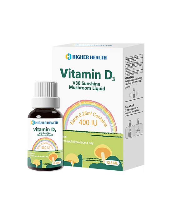 海加尔V30阳光蘑菇饮液：纯净植物维生素D，守护宝宝骨骼健康!