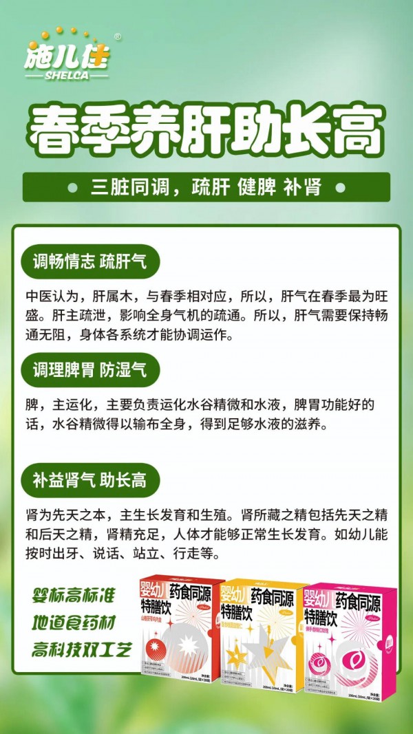 抓住春季“长高黄金期”！三脏同调，让宝宝身高蹿一蹿！