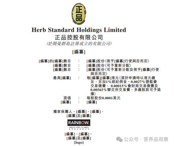 最新！知名香港保健品公司二次递表港交所