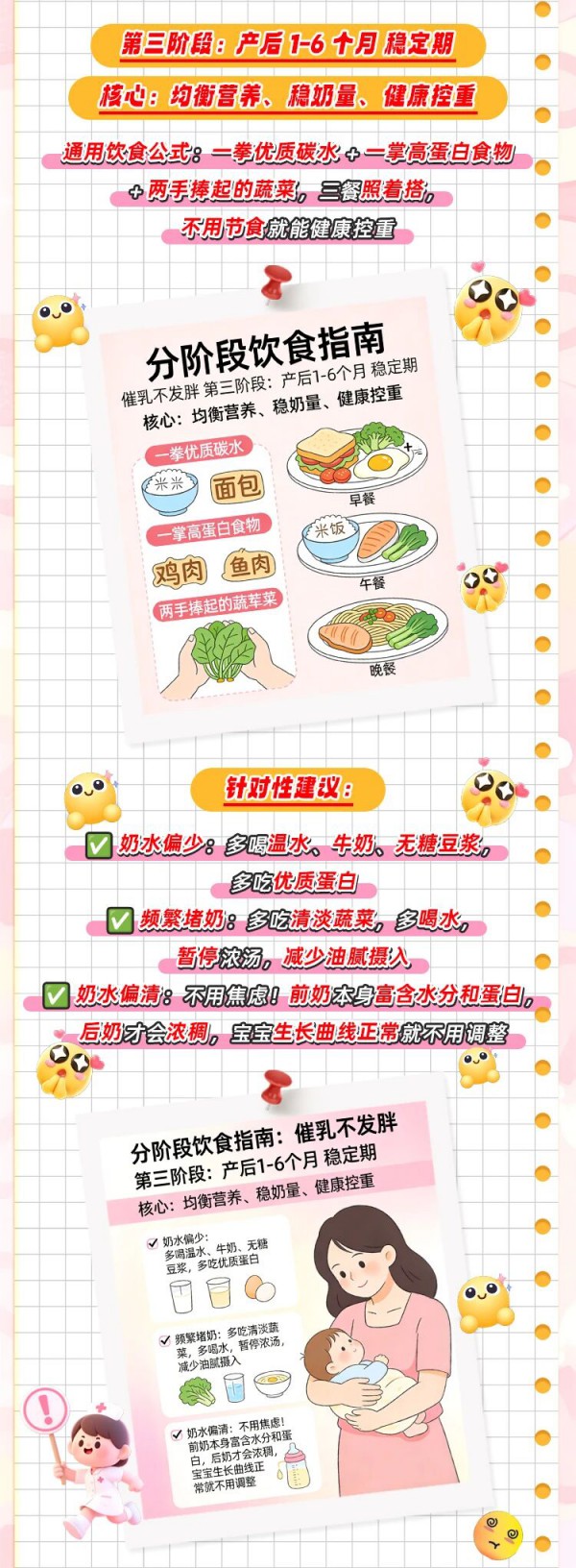 妈咪课堂丨产后哺乳期饮食指南！照着吃，奶水充足还能健康控重